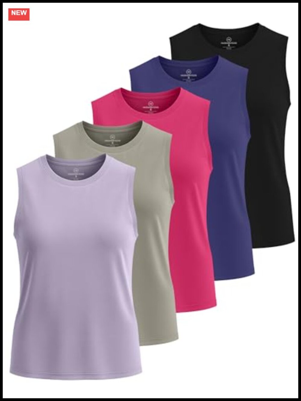 5 Pack Women's Dry Fit Racerback Tank Tops Mesh Back Sleeveless Workout Gym